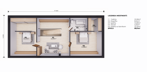 Bungalov s obytným podkrovím SILVIA