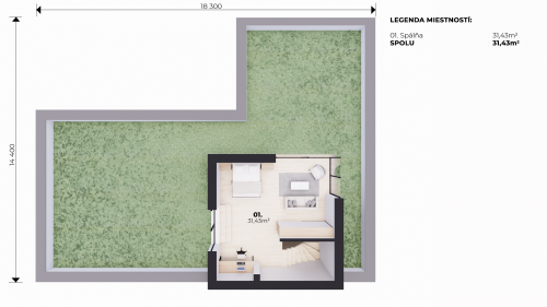 Rodinný dom ALICA so zelenou strechou